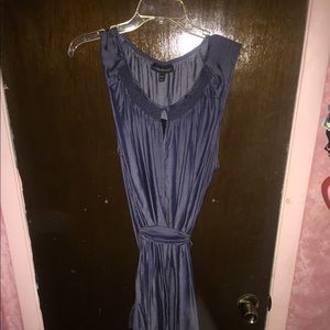 Chambray sleeveless dress